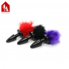 Анальная пробка. Силикон. Черный с хвостом. photo 2