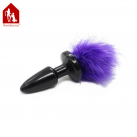 Анальная пробка. Силикон. Черный с хвостом. photo 5