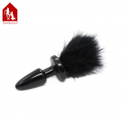 Анальная пробка. Силикон. Черный с хвостом. photo 3