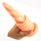 Анальная пробка. Спиральная. Силикон. Цвет кожи. photo 2