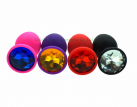 Силиконовая анальная пробка Butt Plug со стразом photo 3
