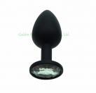 Силиконовая анальная пробка Butt Plug со стразом photo 6