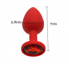 Силиконовая анальная пробка Butt Plug со стразом photo 5