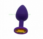 Силиконовая анальная пробка Butt Plug со стразом photo 1