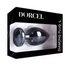 Металева анальна пробка із прикрасою у вигляді кристалу Dorcel - Diamond Plug BLACK L photo 7