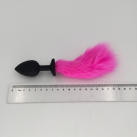 Черные силиконовые анальные пробки с розовыми хвостами Zcz 3 шт./лот  photo 4