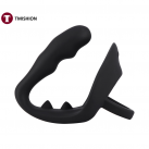 Силиконовый массажер простаты с кольцом на пенис photo 2