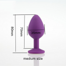 Анальная пробка фиолетовая 3 шт photo 6
