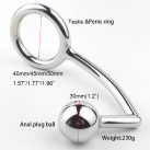 Анальный расширитель. С кольцом. Нержавеющая сталь. photo 3