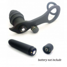 Анальная пробка с кольцом. Вибрационная. Силикон. photo 5