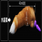 Фиолетовая силиконовая анальная пробка Butt Plug с хвостом photo 5