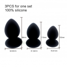 Силиконовые анальные пробки 3 шт. photo 2