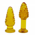 Анальная пробка. Прозрачная. Цвет золотой. photo 4