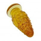 Анальная пробка. Прозрачная. Цвет золотой. photo 2