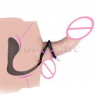 Массажер простаты. С двойным кольцом. Силикон.  photo 1