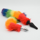 Анальная пробка - разноцветный хвост photo 2