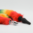 Анальная пробка - разноцветный хвост photo 3