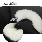 Анальная пробка-хвостик белый photo 5