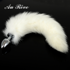 Анальная пробка-хвостик белый photo 2