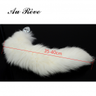 Анальная пробка-хвостик белый photo 1