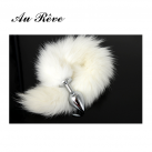 Анальная пробка-хвостик белый photo 4