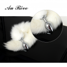 Анальная пробка-хвостик белый photo 6