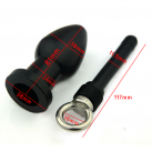 Анальная пробка. Металл. С клизмой. photo 3