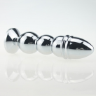 Металлическая анальная пробка с шариками photo 1