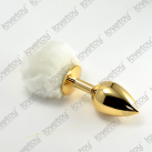 Металлическая анальная пробка Lovetoy с черным хвостом photo 3