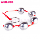 Металлические анальные шарики из нержавеющей стали photo 2