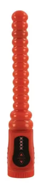 Анальный вибратор ребристый ANAL FLEX PROBE RED photo 1