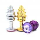Анальные пробки с кристалами рельефные photo 2