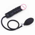 Черная надувная анальная пробка Butt Plug H8-2-10 photo 1