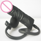 Черная надувная анальная пробка Butt Plug H8-2-10 photo 3