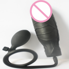 Черная надувная анальная пробка Butt Plug H8-2-10 photo 5