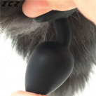 Черная силиконовая анальная пробка ZCZ WA073 photo 6