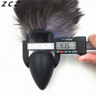 Черная силиконовая анальная пробка ZCZ WA073 photo 5