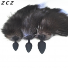 Черная силиконовая анальная пробка ZCZ WA073 photo 2