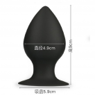 Силиконовая анальная пробка, цвет черный photo 5