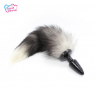 Силиконовая анальная пробка с меховым хвостом photo 3