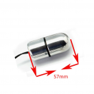 Анальная пробка металлическая для электростимуляции 57*25 мм  photo 3