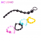 Силиконовые анальные бусы с кольцом на конце photo 2