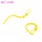 Силиконовые анальные бусы с кольцом на конце photo 3