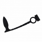 Силиконовый вибратор с кольцом и пробкой photo 3