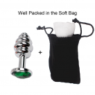 Анальная пробка спиральная металлическая IKOKY  photo 3