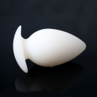 Силиконовая анальная пробка, диаметр 70 мм, цвет белый photo 1