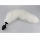 Анальная пробка-хвостик белый photo 1