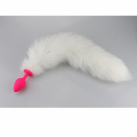 Анальная пробка-хвостик белый photo 3