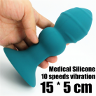 Анальная пробка из медицинского силикона с 10 скоростями  photo 2