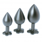 Алюминиевая анальная пробка, три размера photo 2